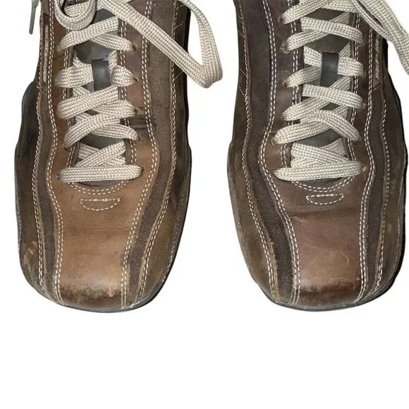 Skechers Unisex Brown Leather Athletic Shoes Size 10.5 Casual Sneaker - Picture 2 of 9